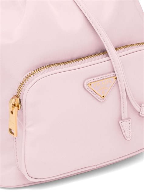 prada bag pink nylon|nylon Prada duet shoulder bag.